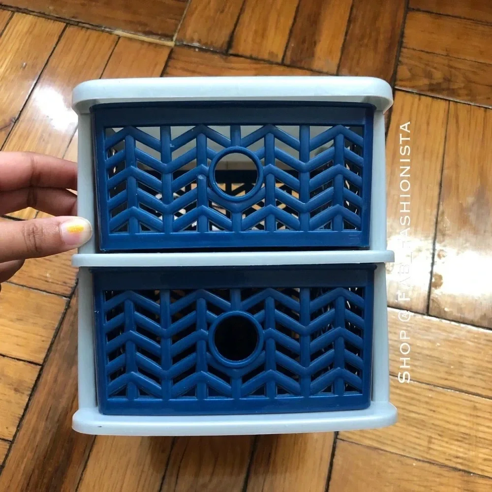 Desk storage organizer with pull out drawers